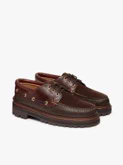G.H.BASS 1876 Camp Moc Leather & Suede Brown