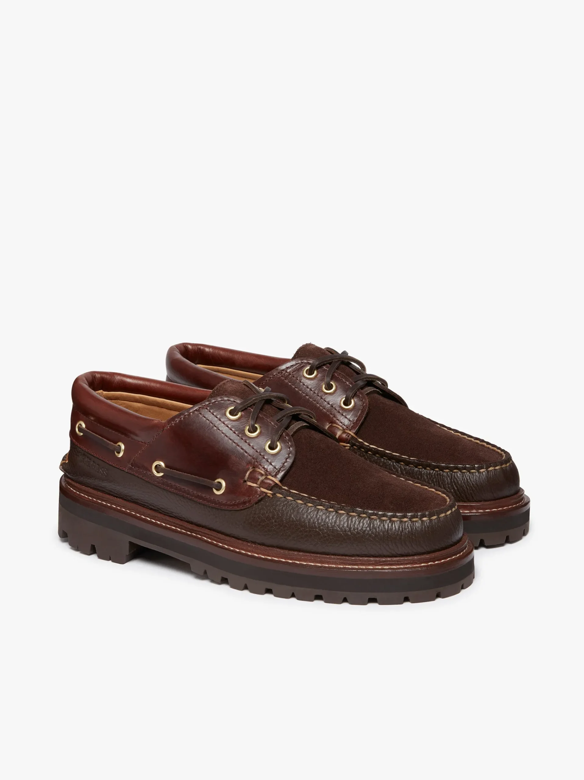 G.H.BASS 1876 Camp Moc Leather & Suede Brown