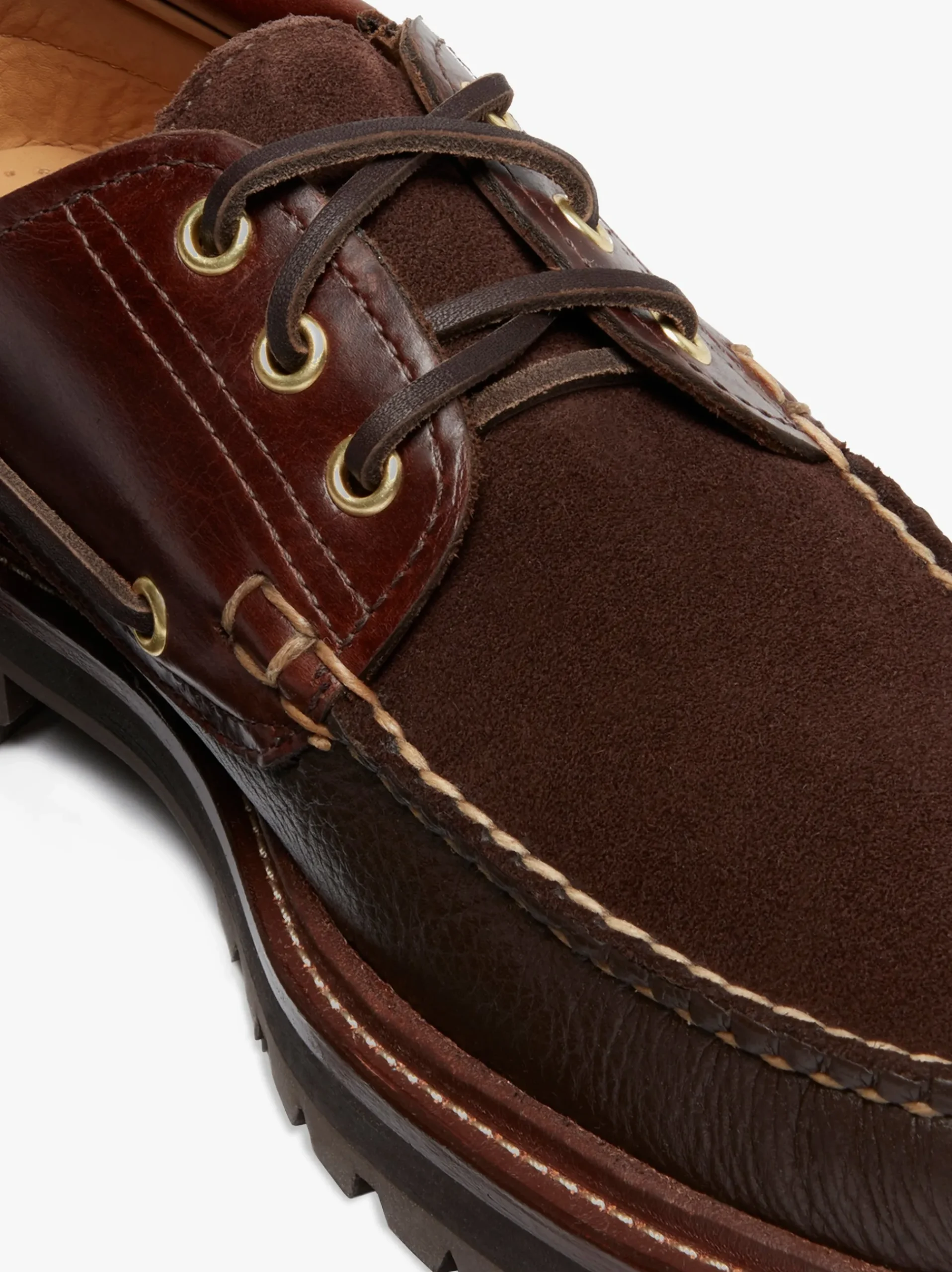 G.H.BASS 1876 Camp Moc Leather & Suede Brown