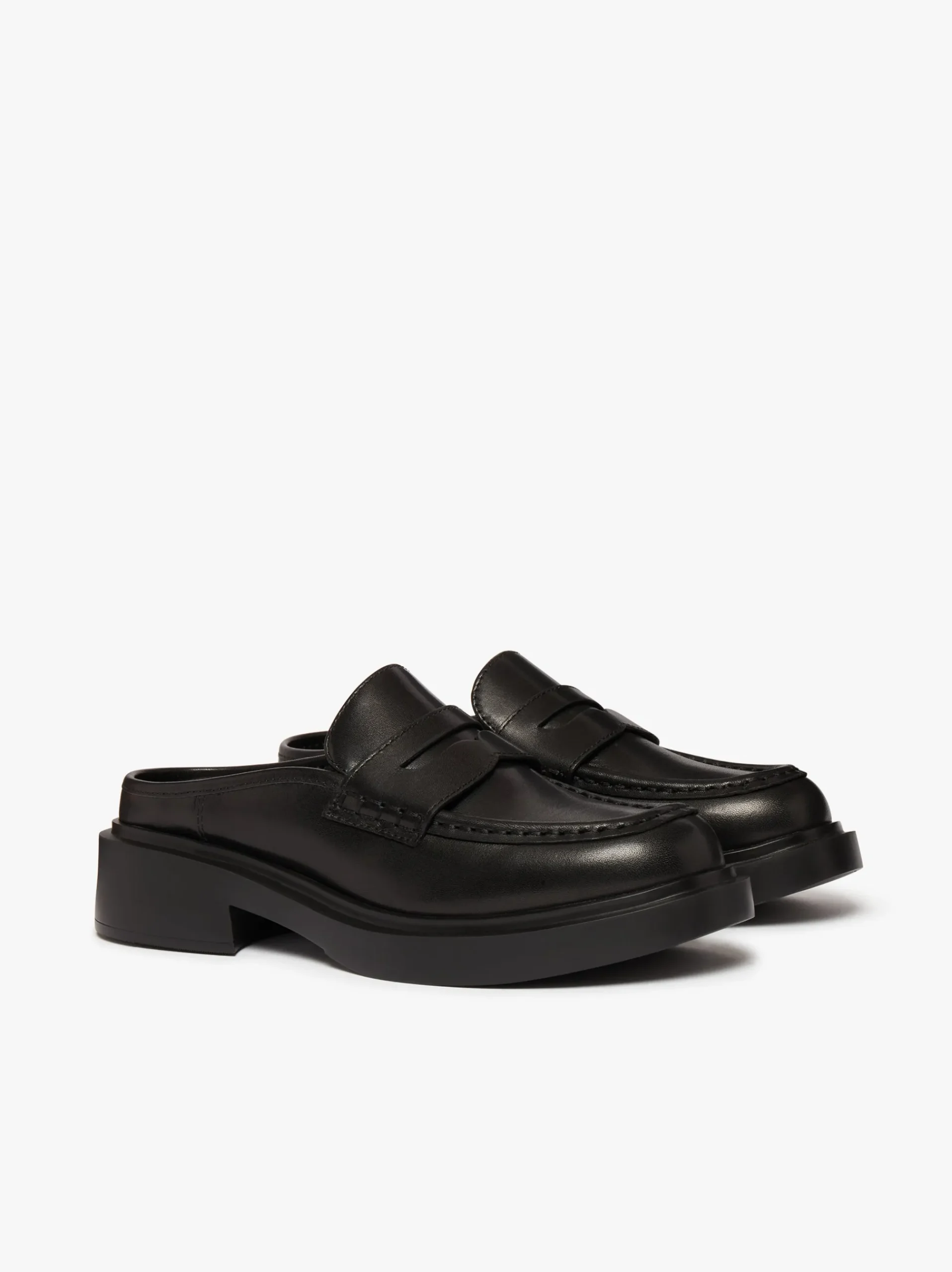 Best G.H.BASS Albany II Mule Penny Loafers Leather Black