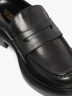 Discount G.H.BASS Albany II Penny Loafers Leather Black