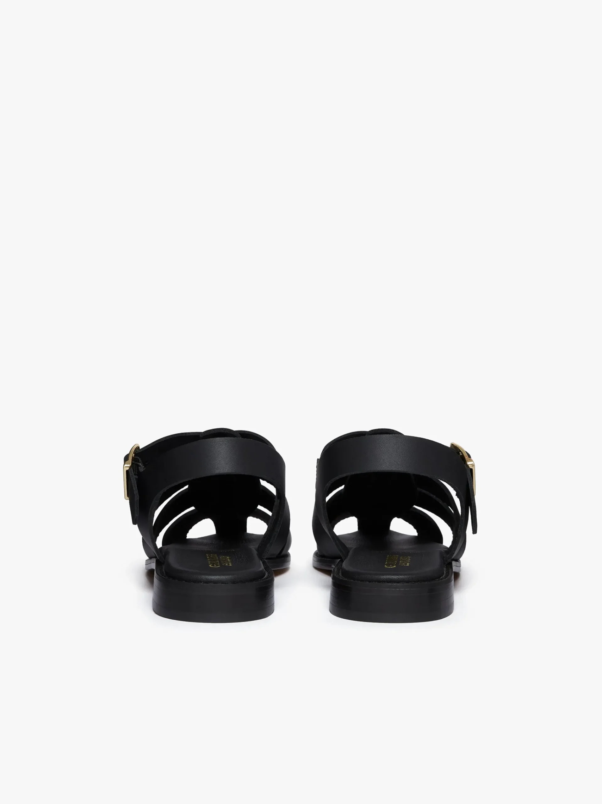 G.H.BASS Amelia Fisherman Sandal Vachetta Leather Black