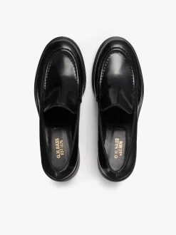 Clearance G.H.BASS Anna Venetian Loafer Heels Leather Black