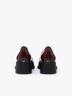Sale G.H.BASS Anna Venetian Loafer Heels Leather Wine