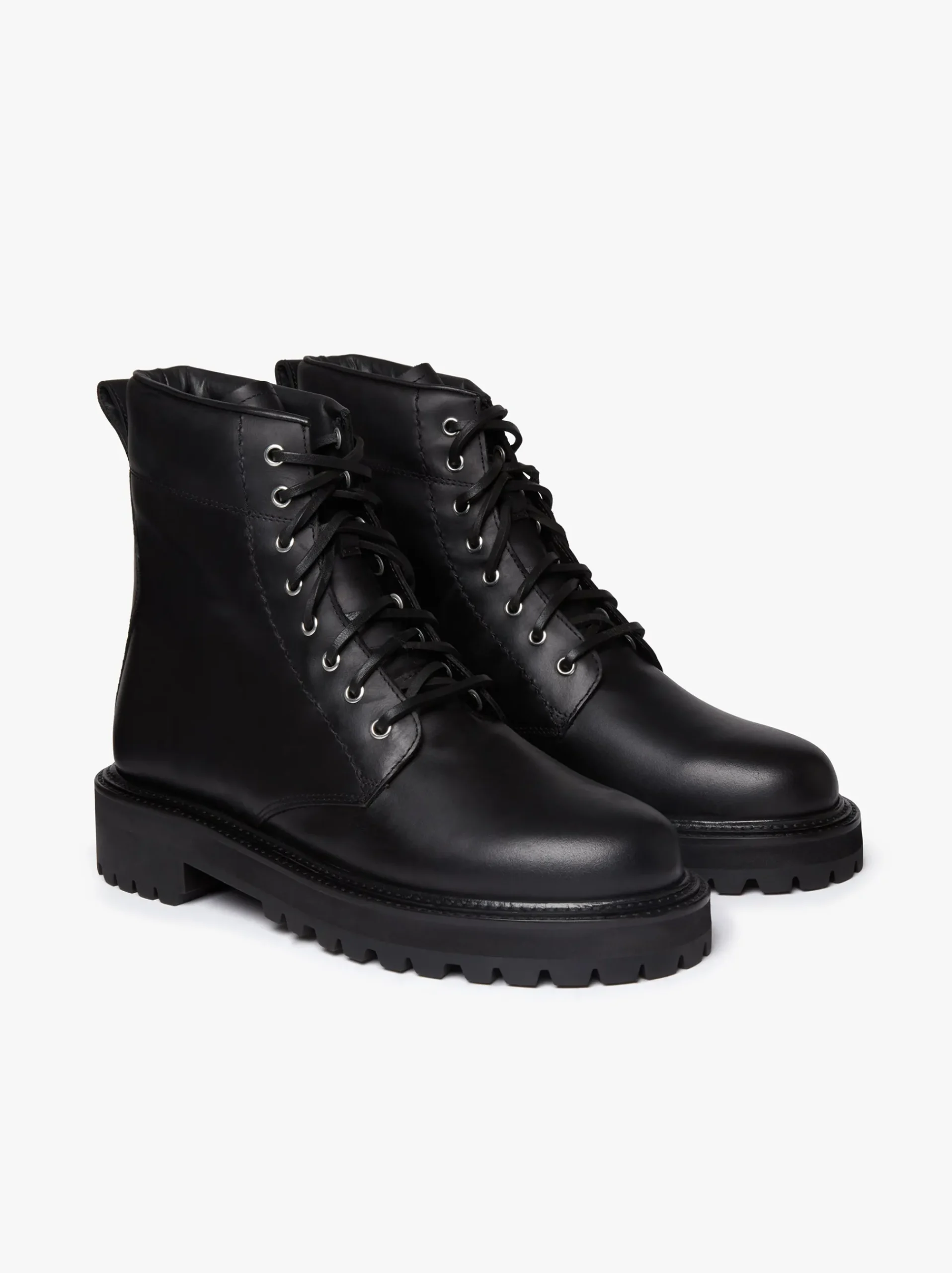 Clearance G.H.BASS Benson Combat Boots Leather Black