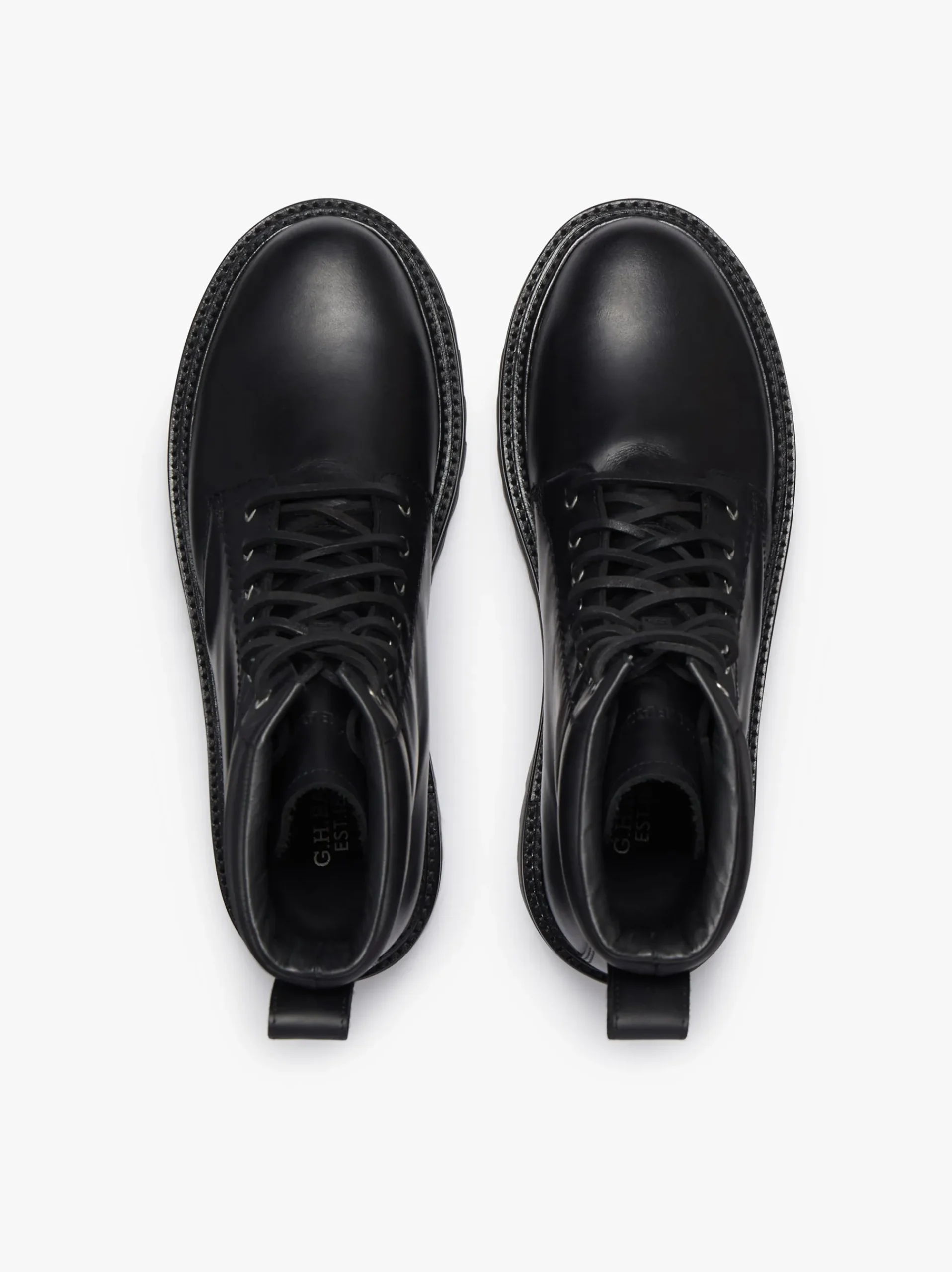 Clearance G.H.BASS Benson Combat Boots Leather Black