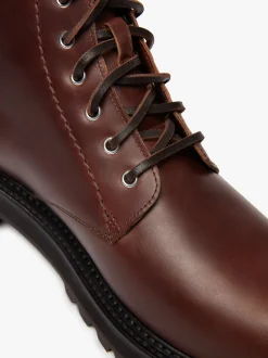 Sale G.H.BASS Benson Combat Boots Leather Dark Brown