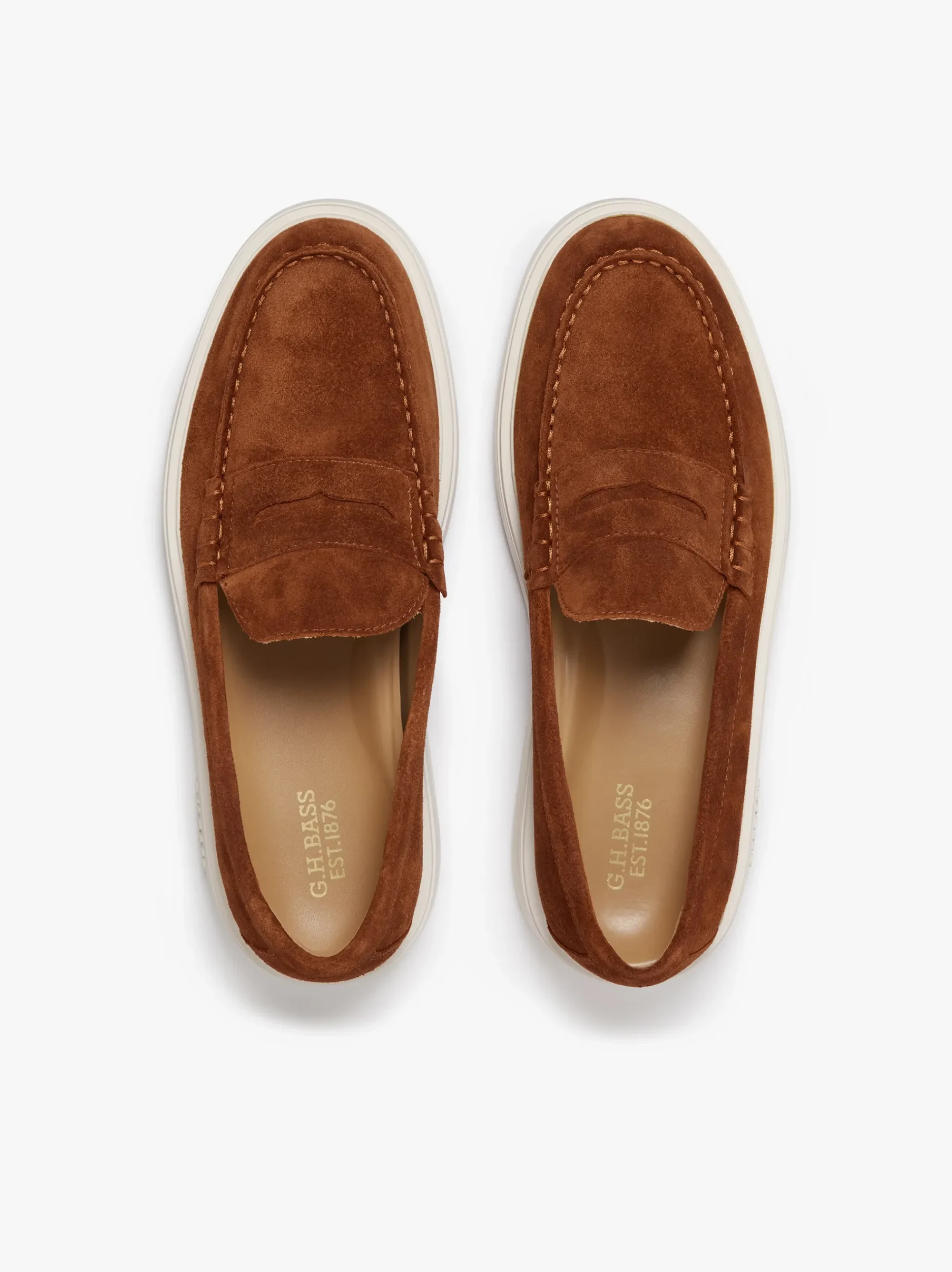 Outlet G.H.BASS Bosco Cupsole Penny Loafers Mid brown