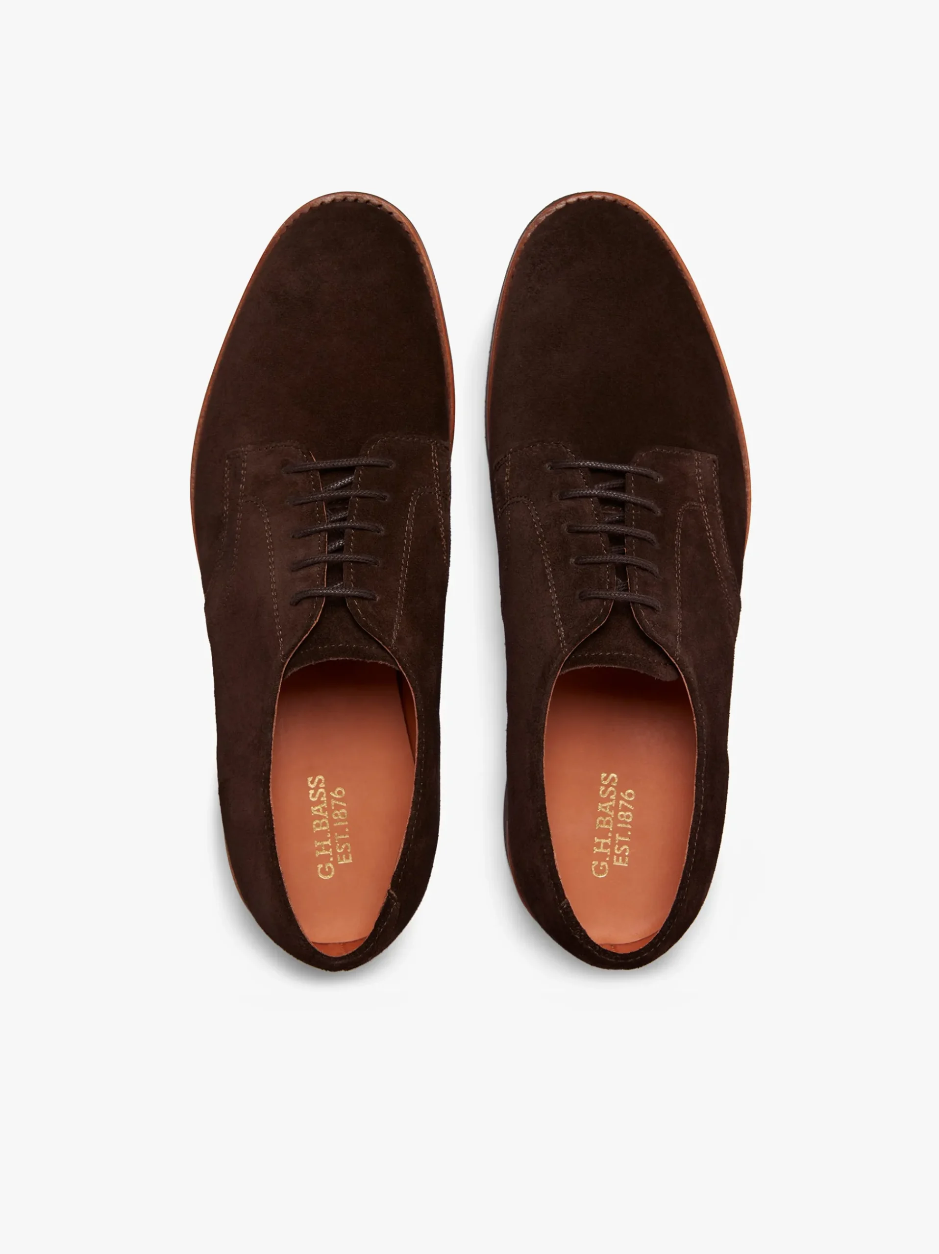 Best G.H.BASS Buck Derby Suede Dark Brown