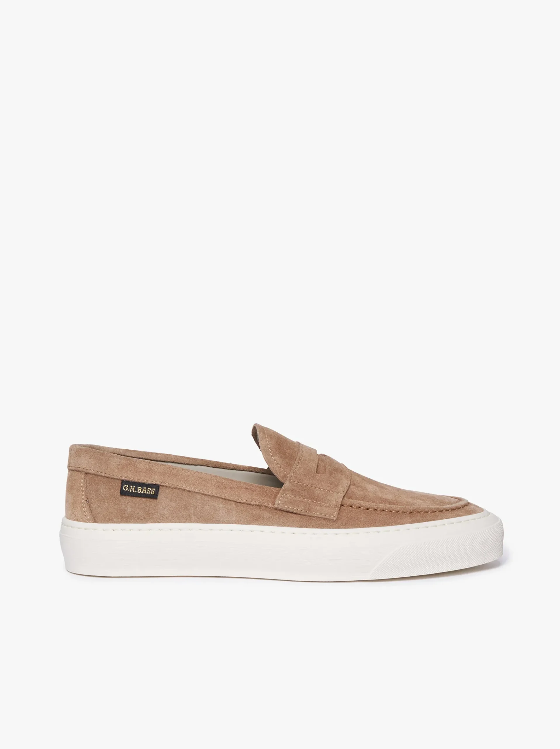 Sale G.H.BASS Buxton Penny Loafers Suede Tan