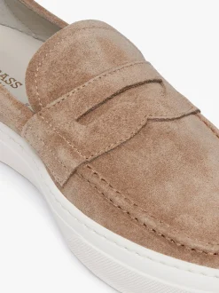 Sale G.H.BASS Buxton Penny Loafers Suede Tan