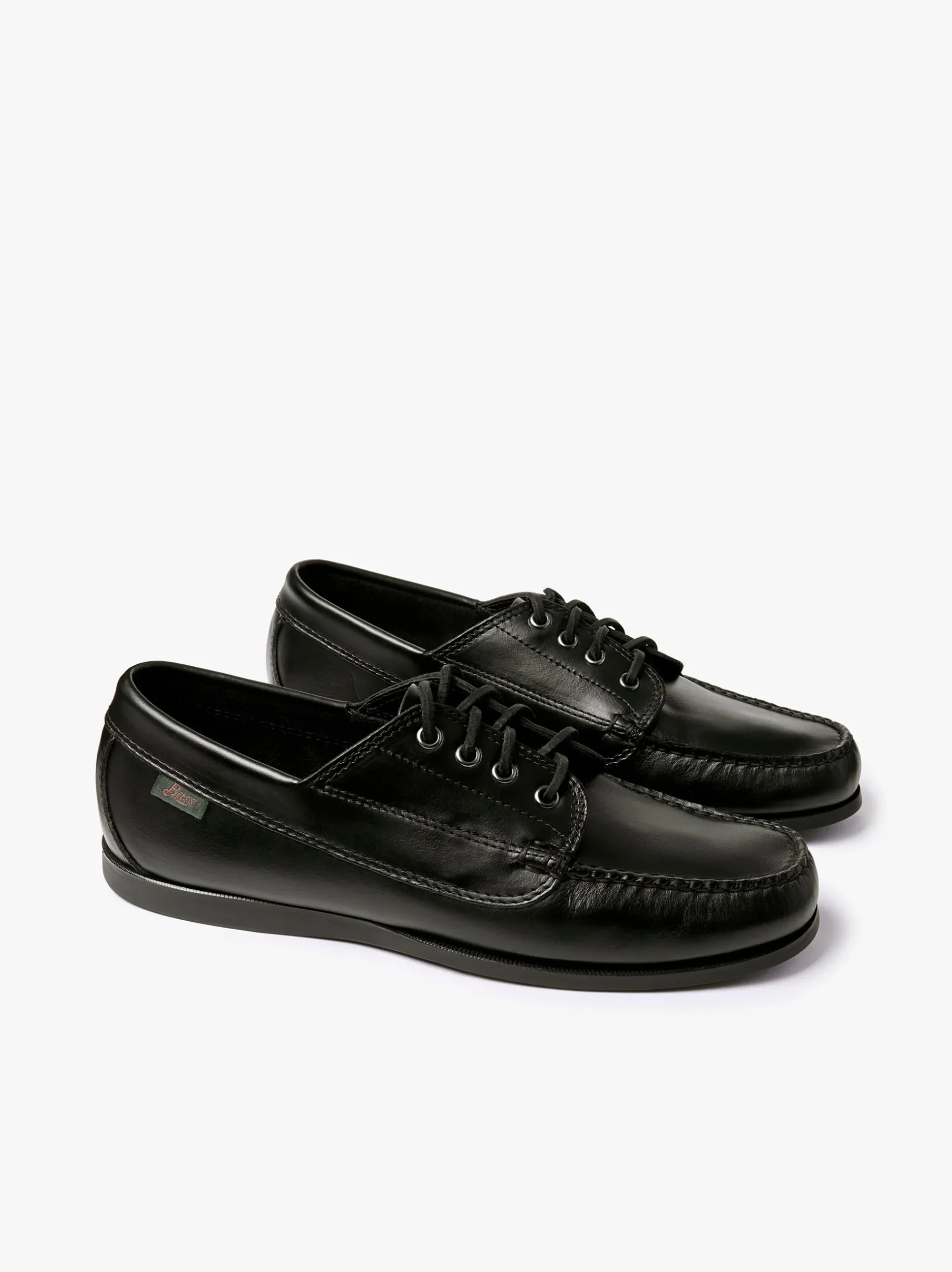 Hot G.H.BASS Camp Moc Jackman Black Leather Dark Brown