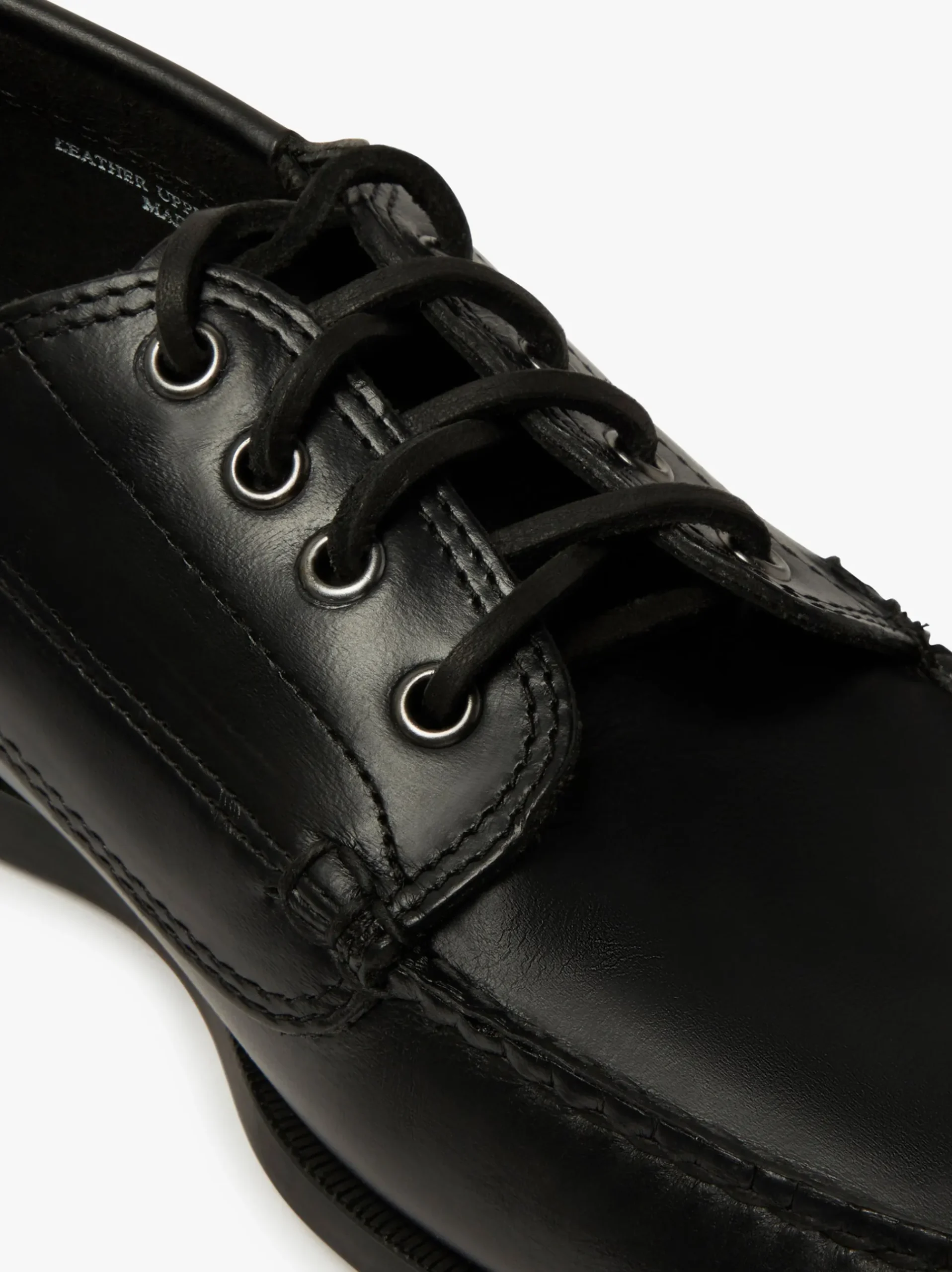 Hot G.H.BASS Camp Moc Jackman Black Leather Dark Brown