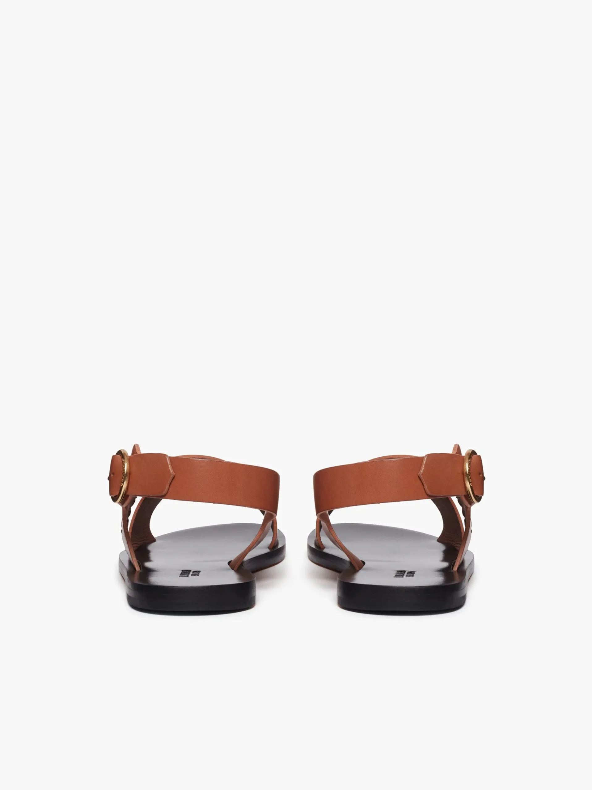 Outlet G.H.BASS Cross Strap Sandals Leather Tan