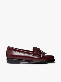 Hot G.H.BASS Easy Weejuns Esther Bow Loafers Leather Wine