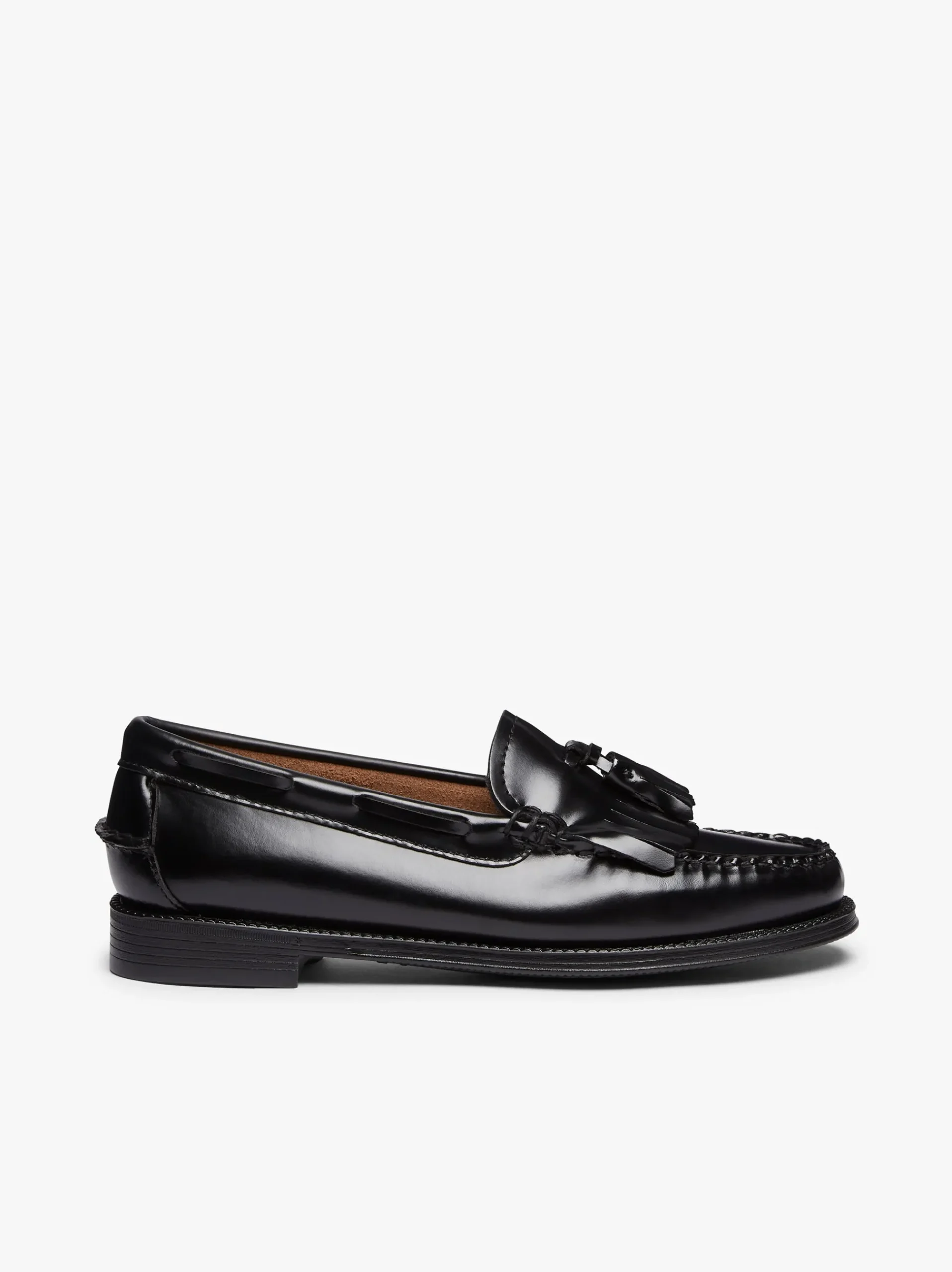 G.H.BASS Easy Weejuns Esther Kiltie Tassel Loafers Leather Black
