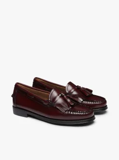 Clearance G.H.BASS Easy Weejuns Esther Kiltie Tassel Loafers Leather Wine