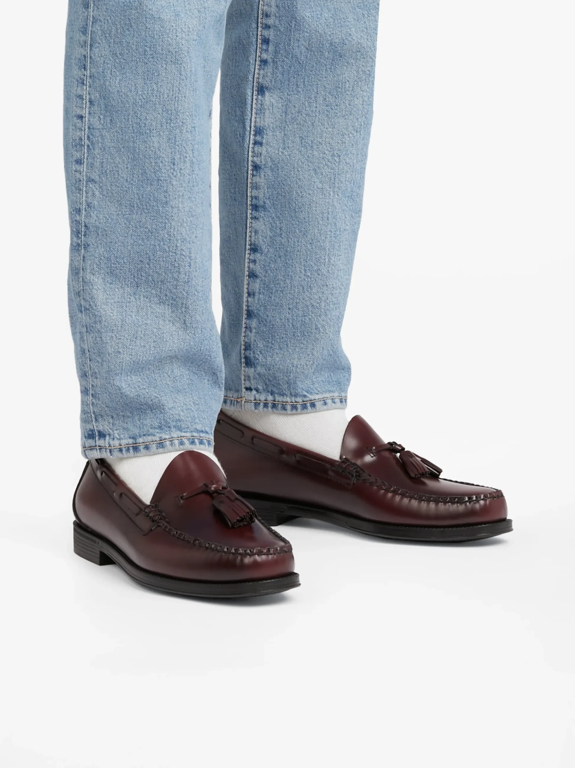 Discount G.H.BASS Easy Weejuns Larkin Tassel Loafers Leather Wine