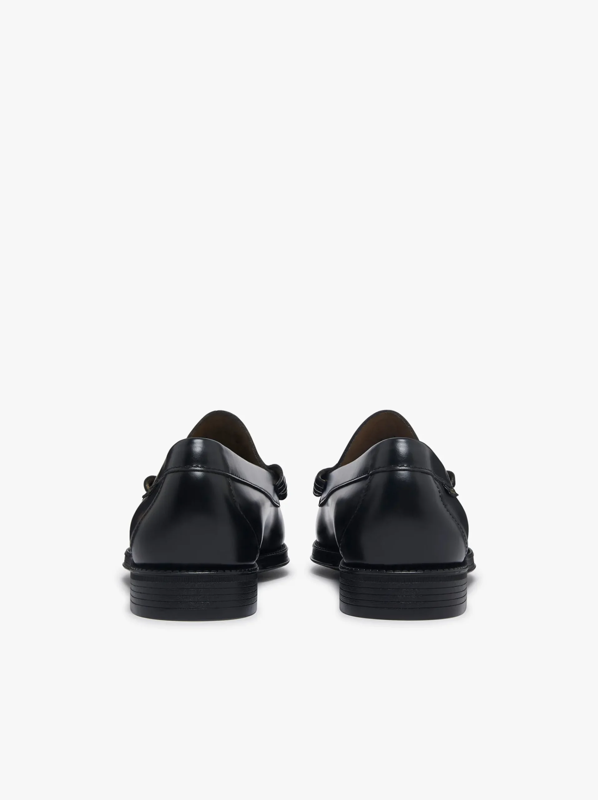 Hot G.H.BASS Easy Weejuns Larson Flag Penny Loafers Leather Black