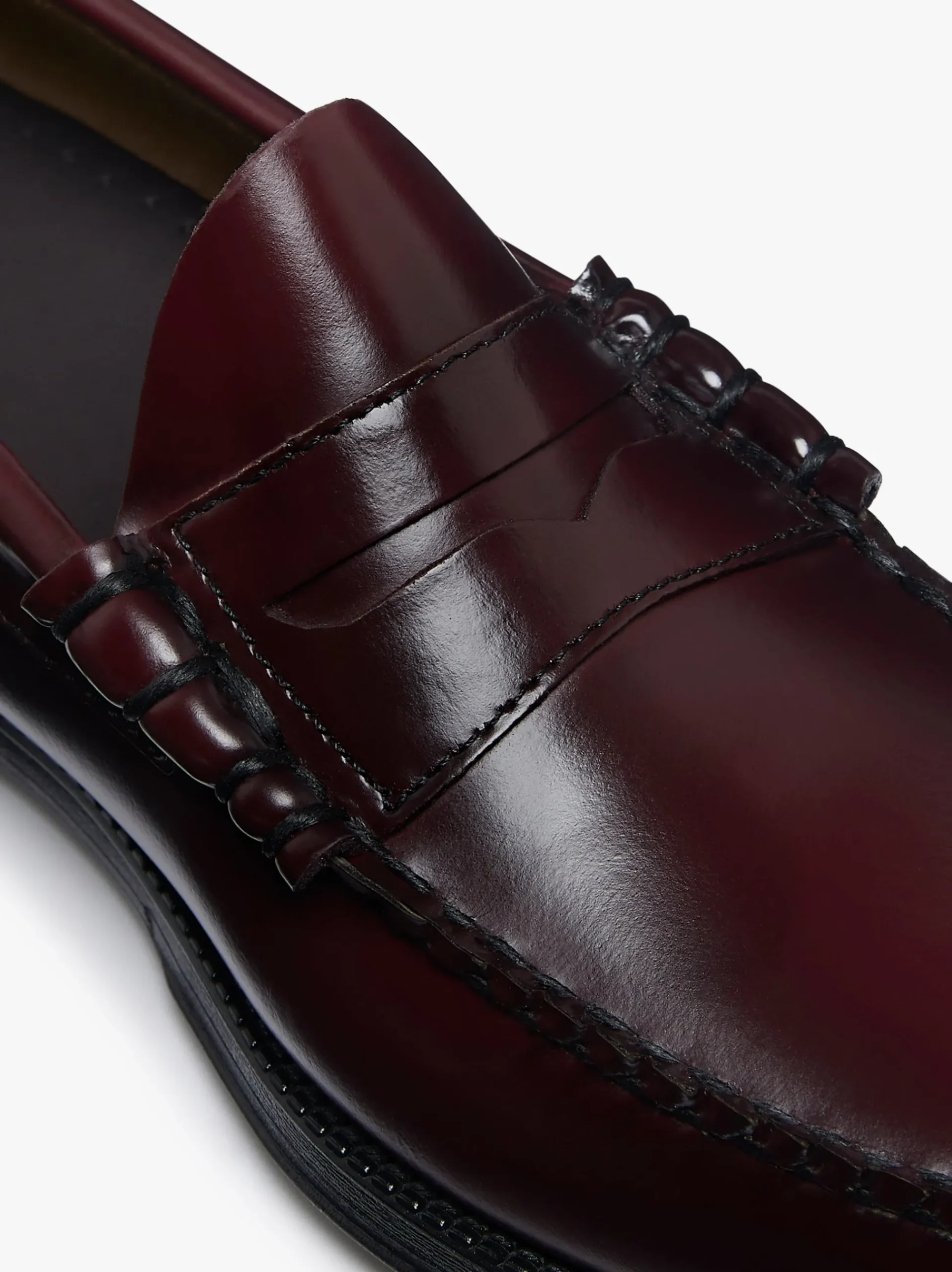 G.H.BASS Easy Weejuns Larson Flag Penny Loafers leather Wine