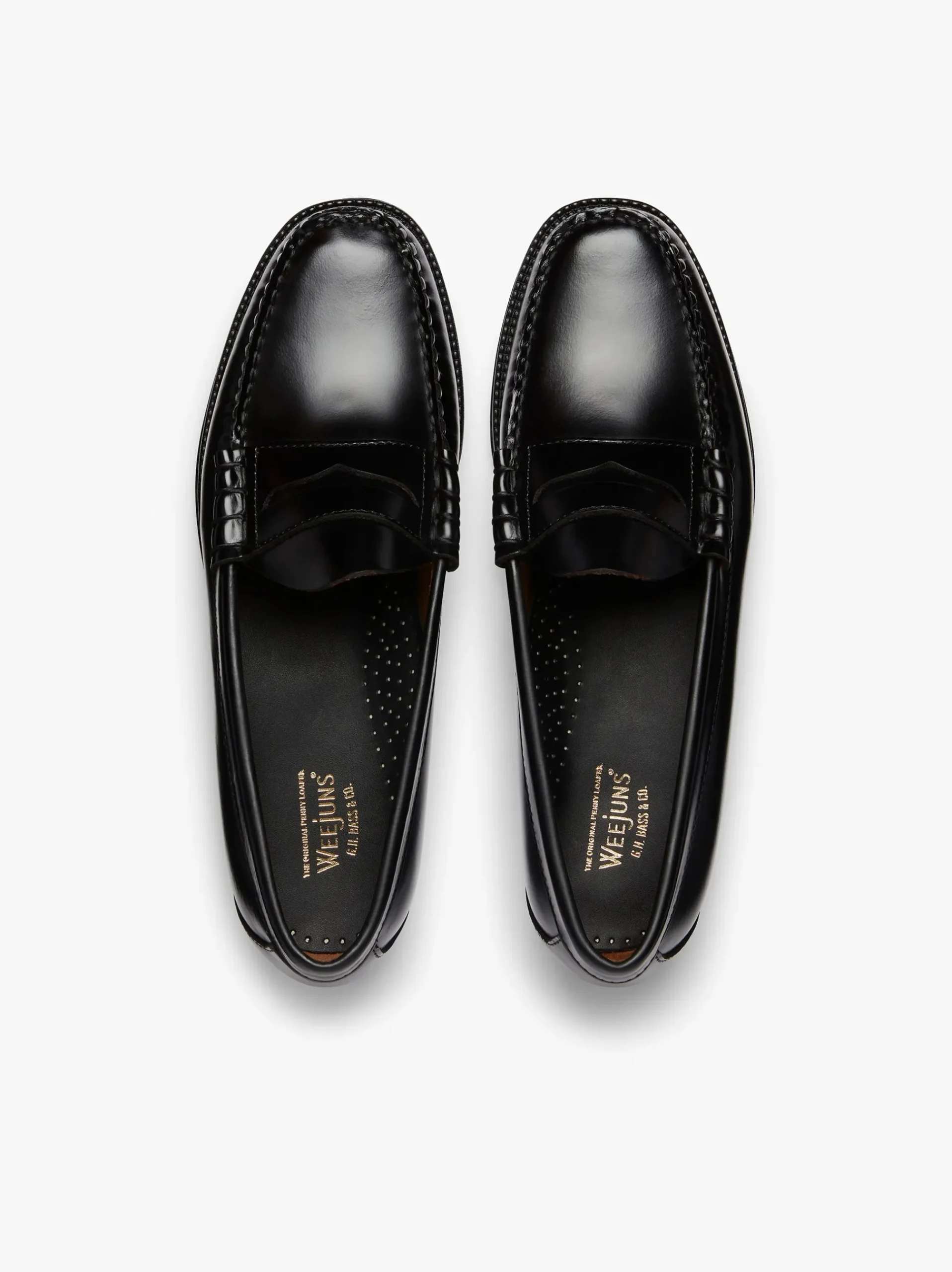 Discount G.H.BASS Easy Weejuns Larson Penny Loafers Leather Black