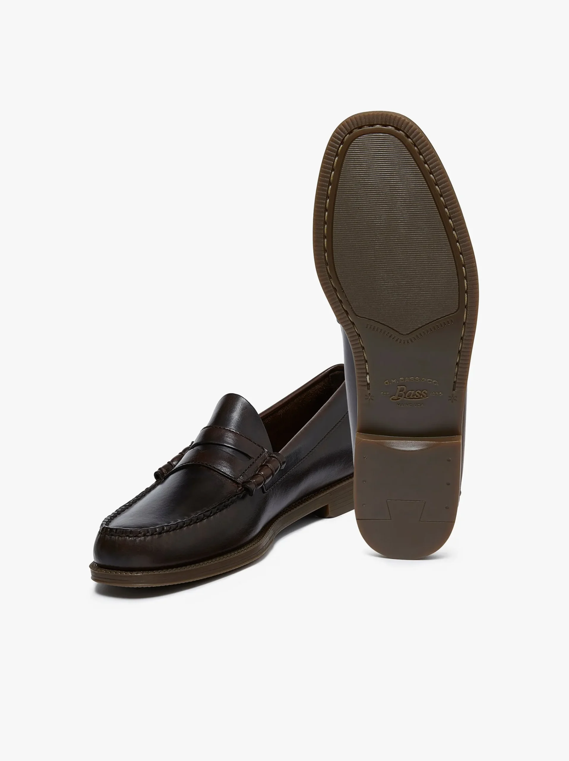Online G.H.BASS Easy Weejuns Larson Penny Loafers leather Chocolate