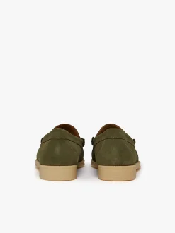 Clearance G.H.BASS Easy Weejuns Larson Penny Loafers Light Suede Green