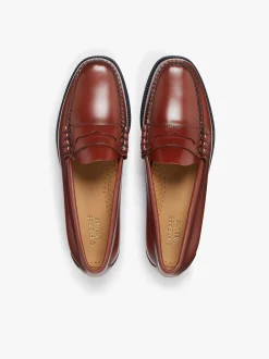 Sale G.H.BASS Easy Weejuns Larson Penny Loafers Leather Smoke Paprika
