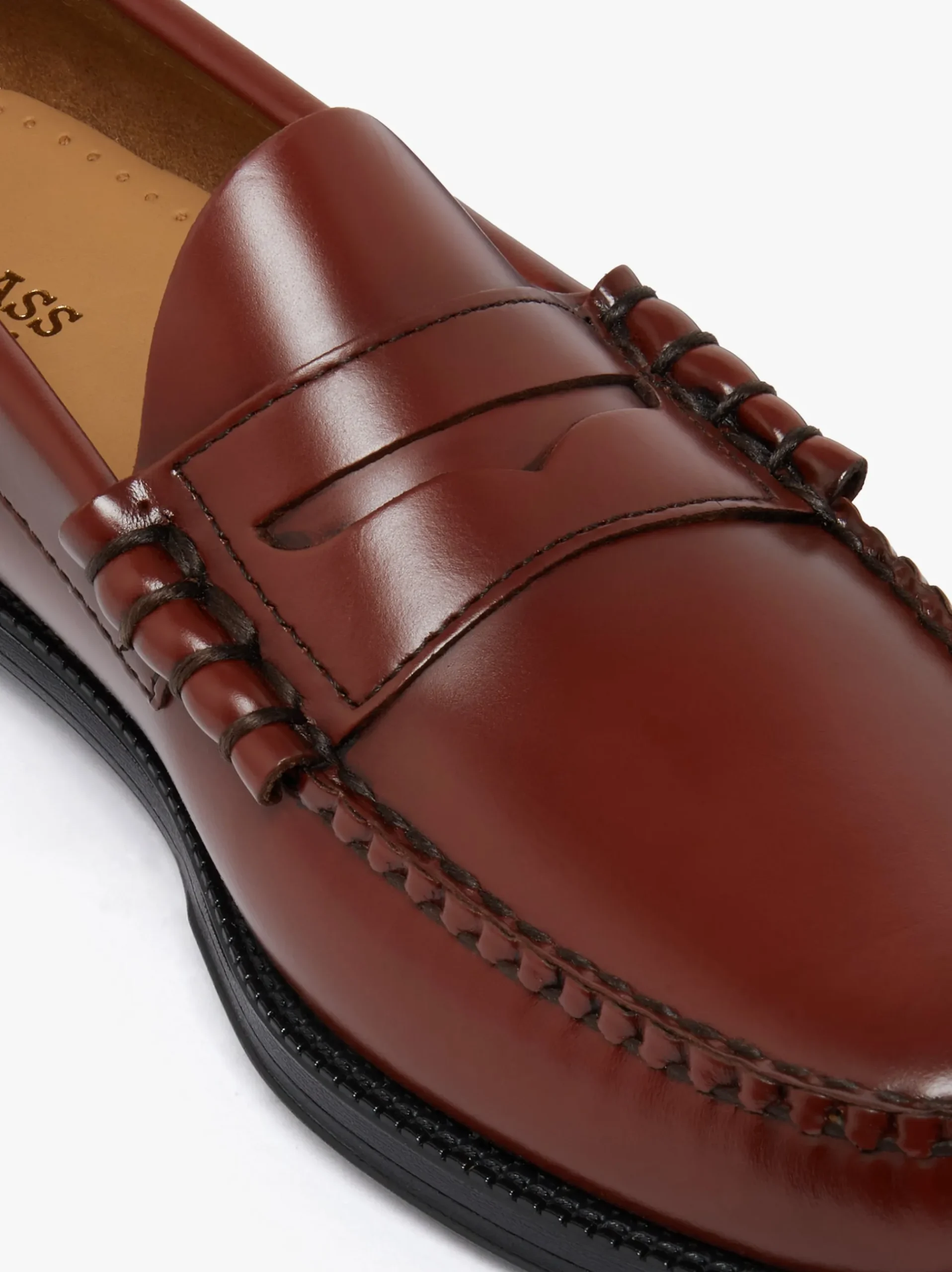 Sale G.H.BASS Easy Weejuns Larson Penny Loafers Leather Smoke Paprika
