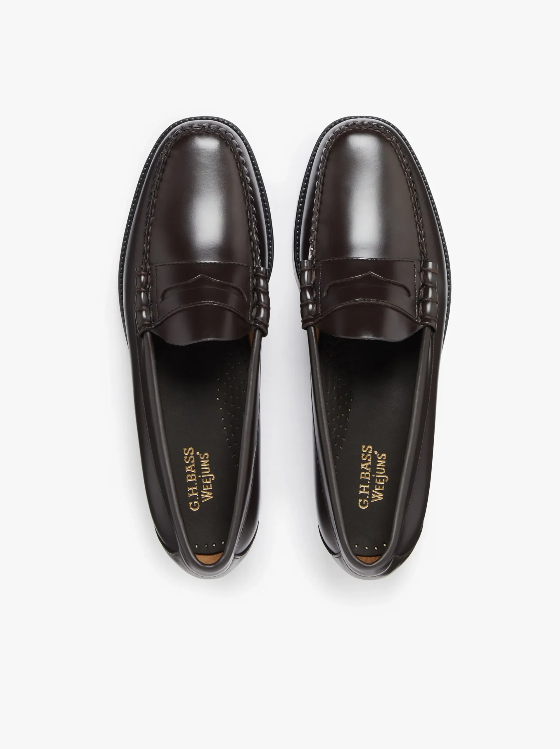 Online G.H.BASS Easy Weejuns Larson Penny Loafers Chocolate Leather