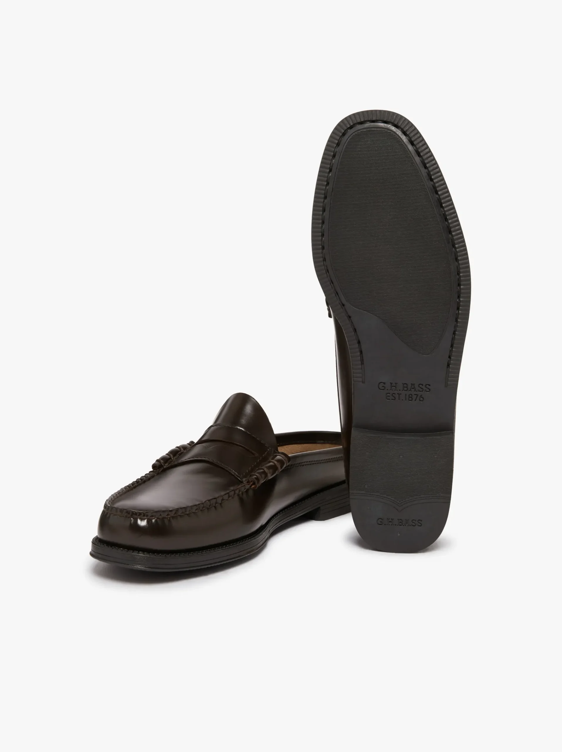 Outlet G.H.BASS Easy Weejuns Larson Penny Slides brown