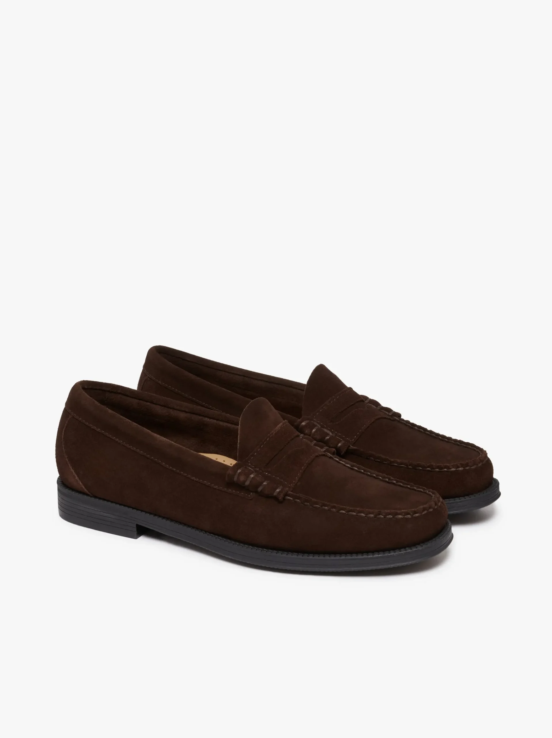 Outlet G.H.BASS Easy Weejuns Larson Penny Loafers suede Chocolate