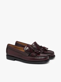 Sale G.H.BASS Easy Weejuns Layton II Kiltie Loafers Leather Wine