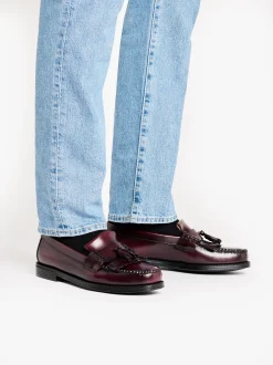 Sale G.H.BASS Easy Weejuns Layton II Kiltie Loafers Leather Wine