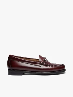 Sale G.H.BASS Easy Weejuns Lianna Horsebit Loafers Leather Wine