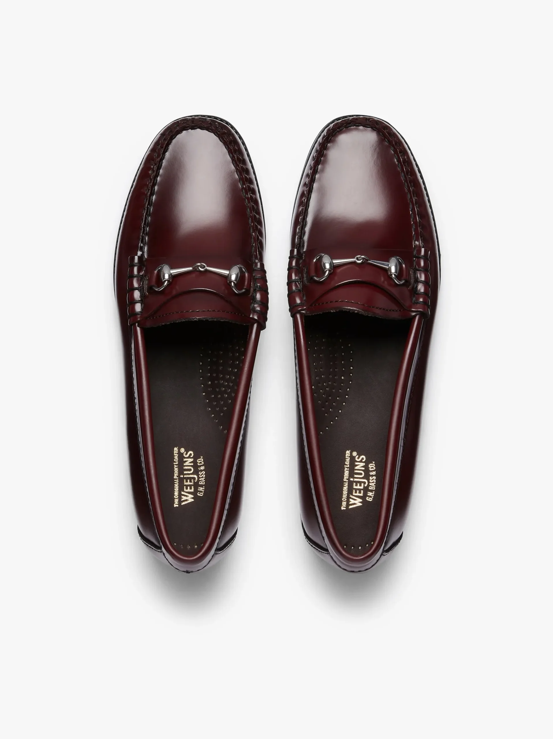 Sale G.H.BASS Easy Weejuns Lianna Horsebit Loafers Leather Wine