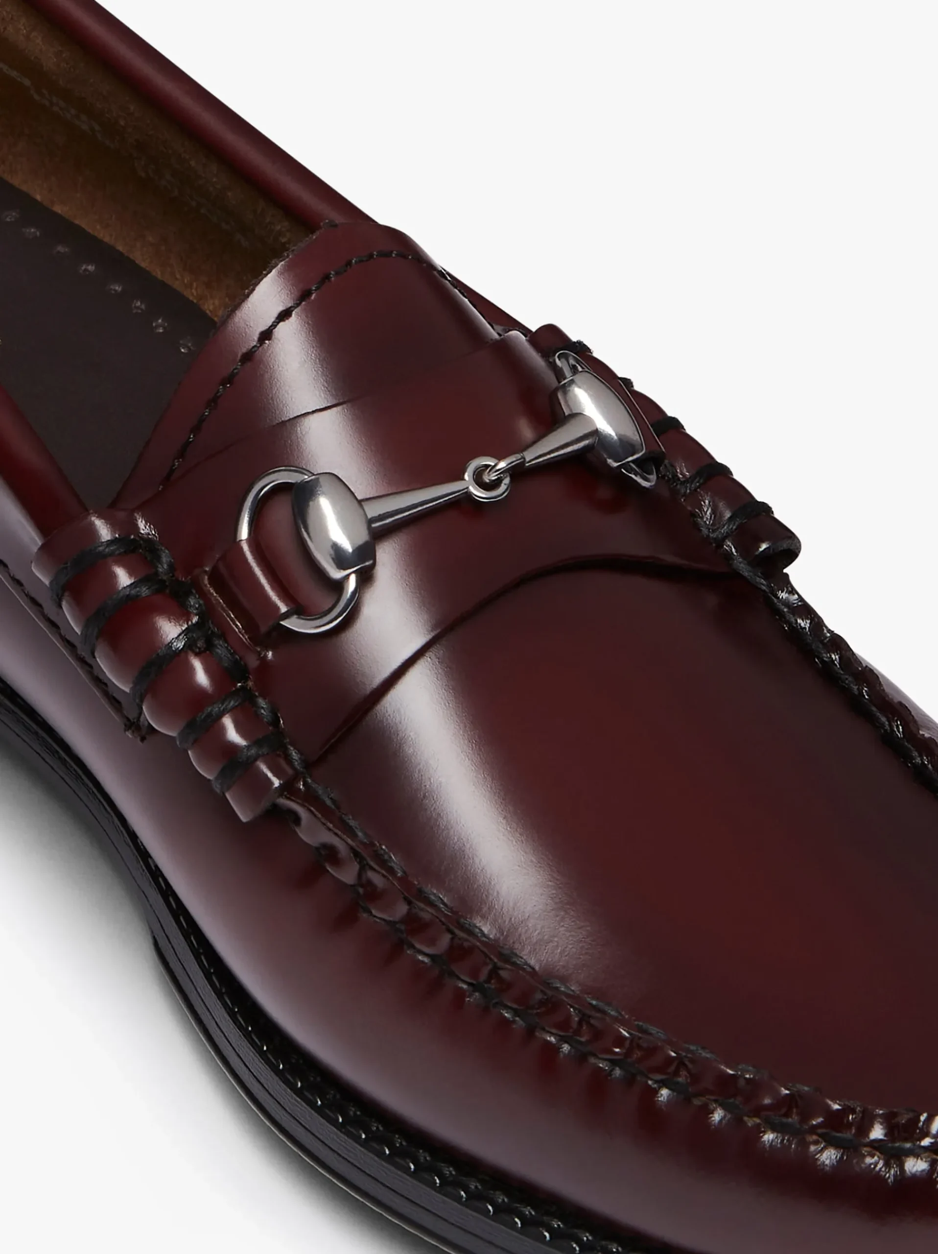 Sale G.H.BASS Easy Weejuns Lianna Horsebit Loafers Leather Wine