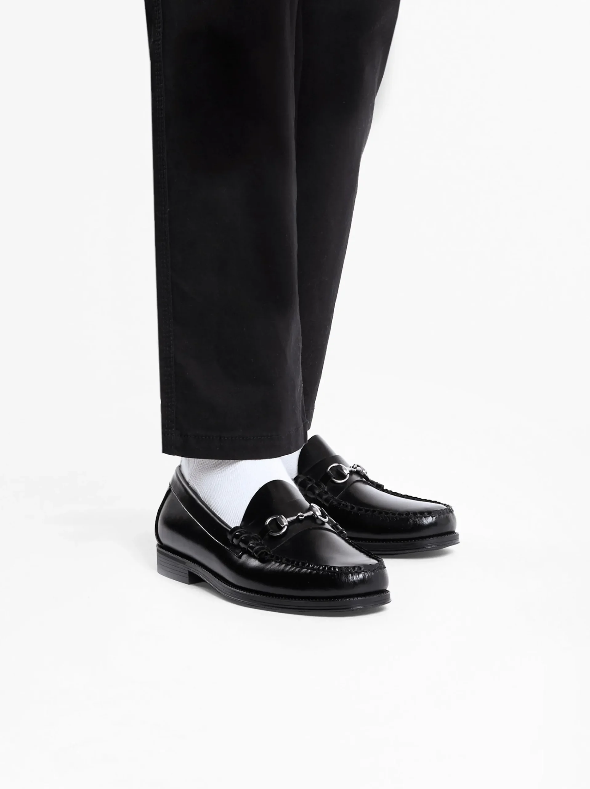 Outlet G.H.BASS Easy Weejuns Lincoln Penny Loafers Leather Black