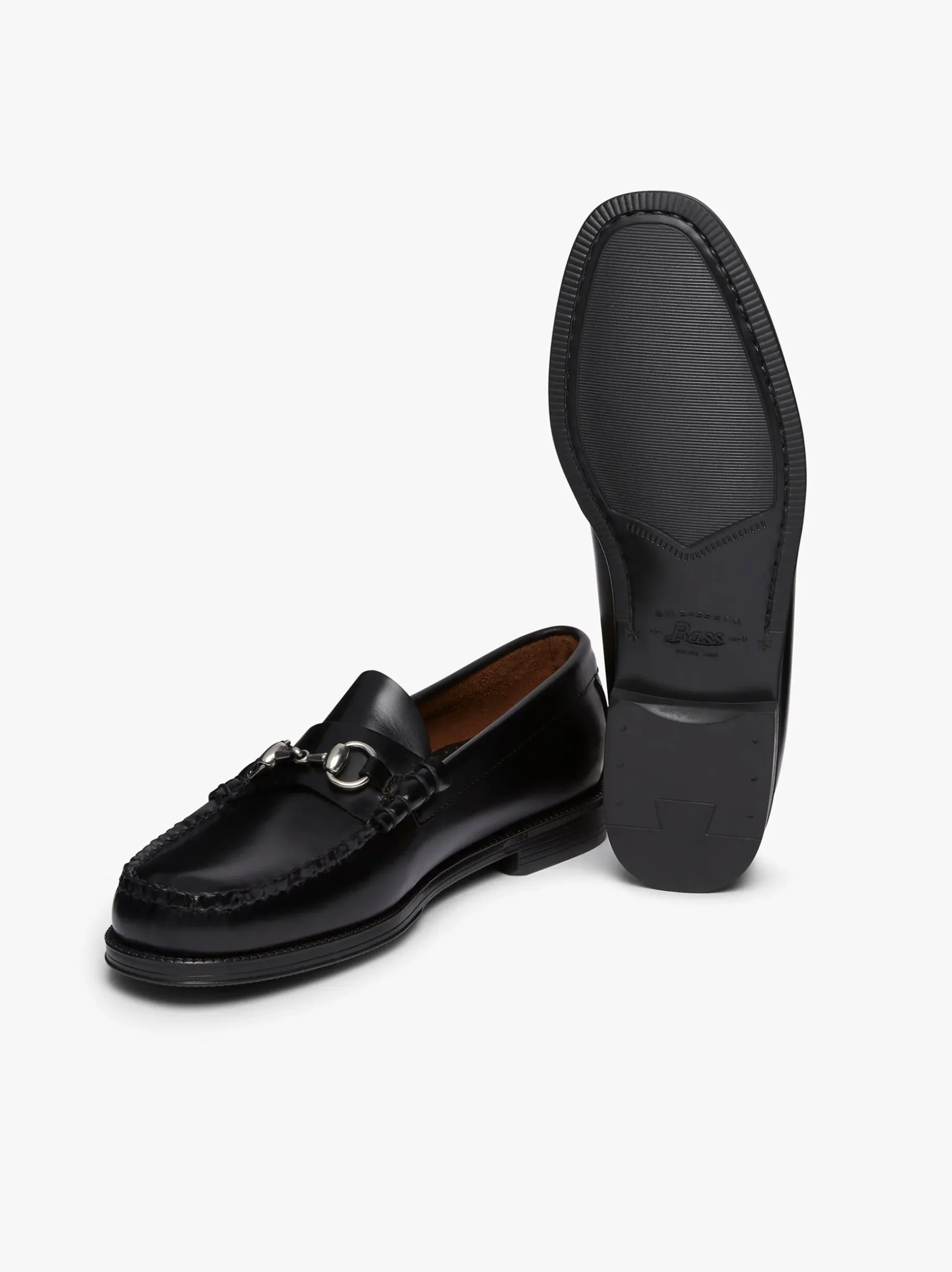 Outlet G.H.BASS Easy Weejuns Lincoln Penny Loafers Leather Black