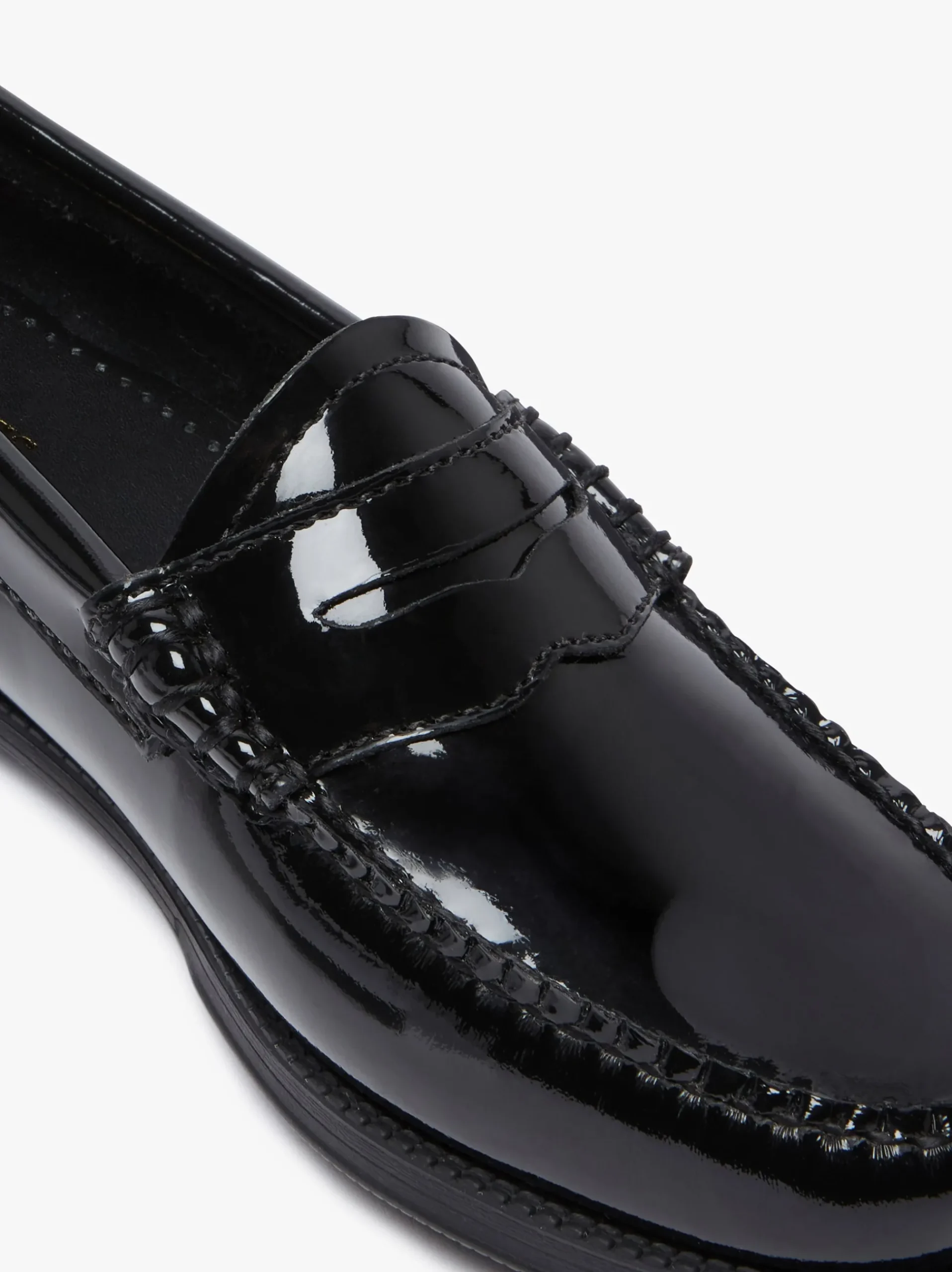 Discount G.H.BASS Easy Weejuns Penny Flora Loafers Patent Leather Black