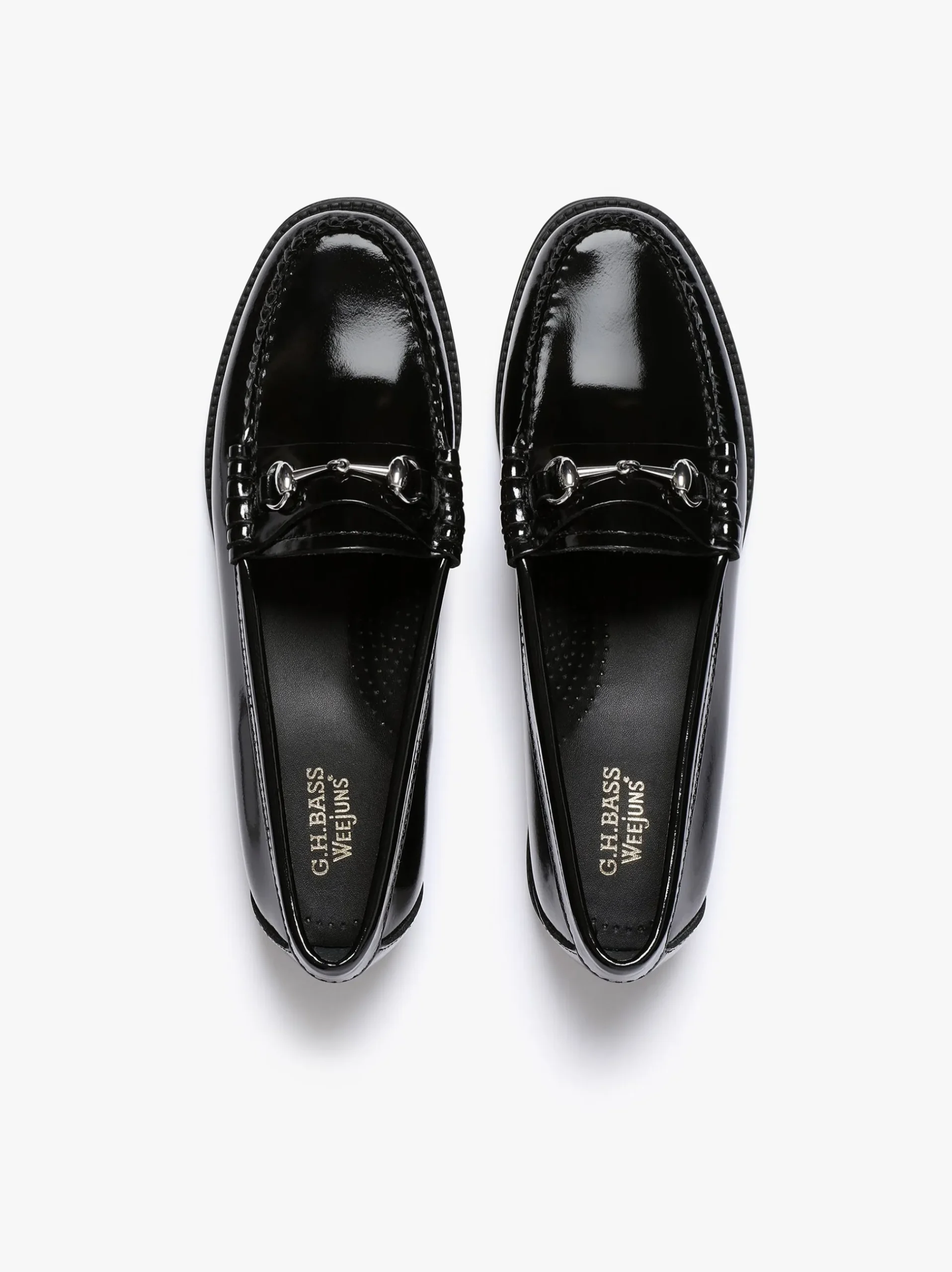 Hot G.H.BASS Easy Weejuns Penny Lianna Horsebit Loafers Black Patent Leather