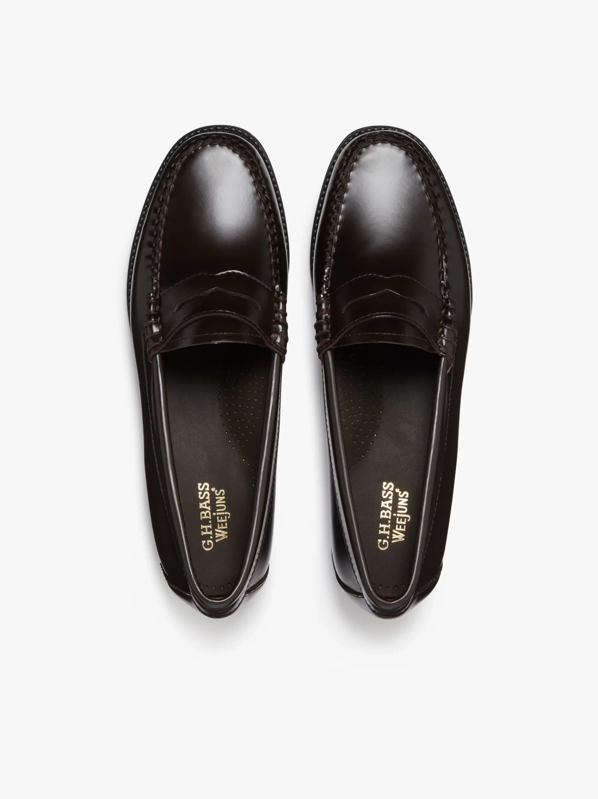 Hot G.H.BASS Easy Weejuns Penny Loafers Leather chocolate