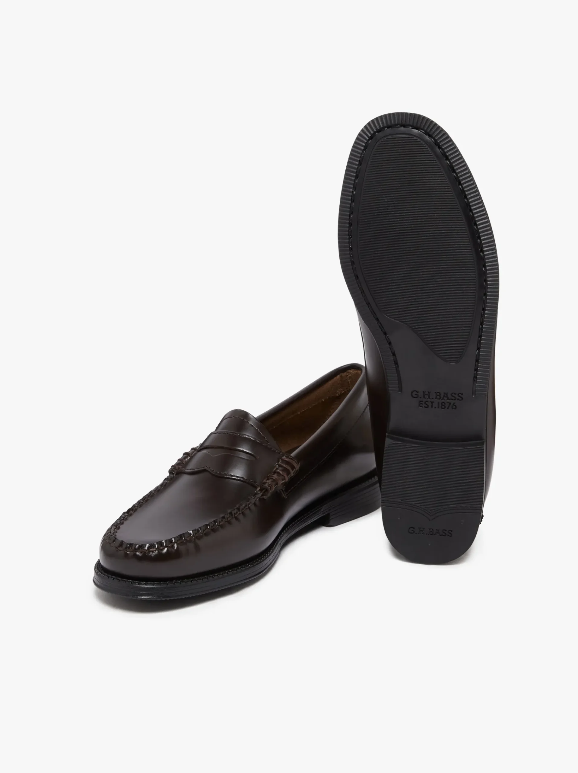 Hot G.H.BASS Easy Weejuns Penny Loafers Leather chocolate