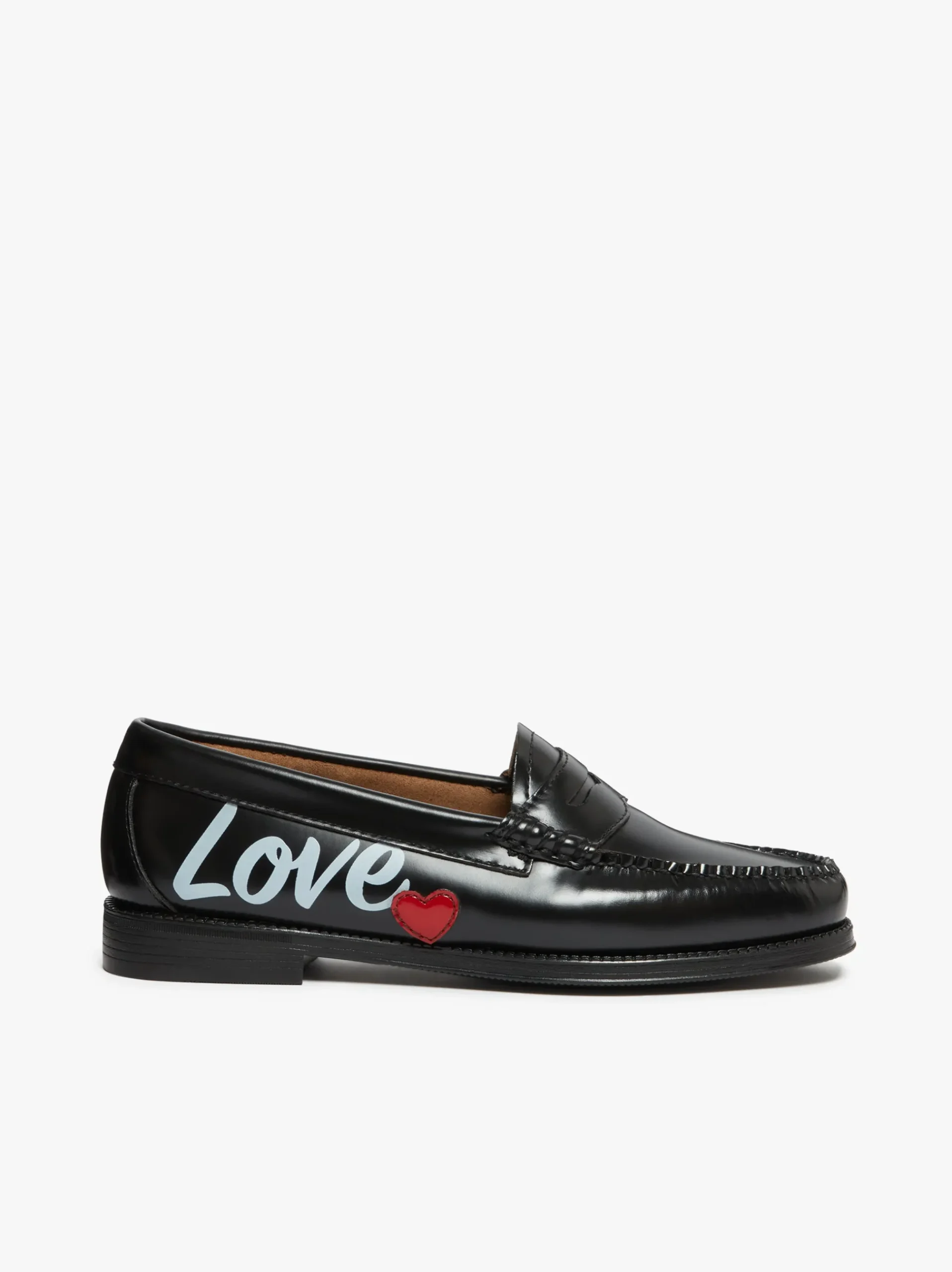 Online G.H.BASS Easy Weejuns Penny Love Note Loafers Leather Black