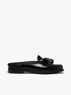 Online G.H.BASS Easy Weejuns Tetra Tassel Slides Leather Black