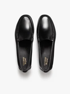 Hot G.H.BASS Easy Weejuns Venetian Loafers Leather Black