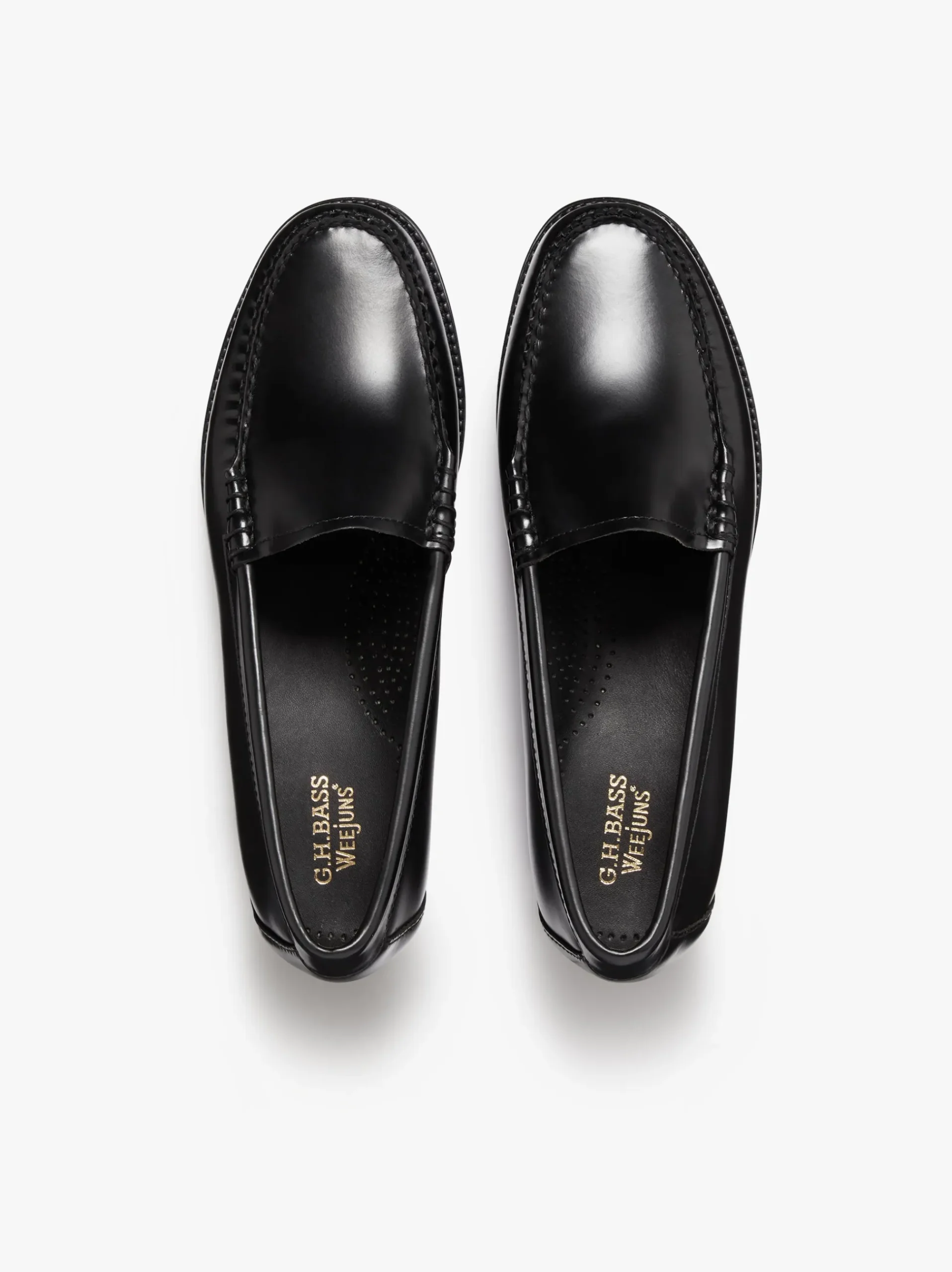 Hot G.H.BASS Easy Weejuns Venetian Loafers Leather Black