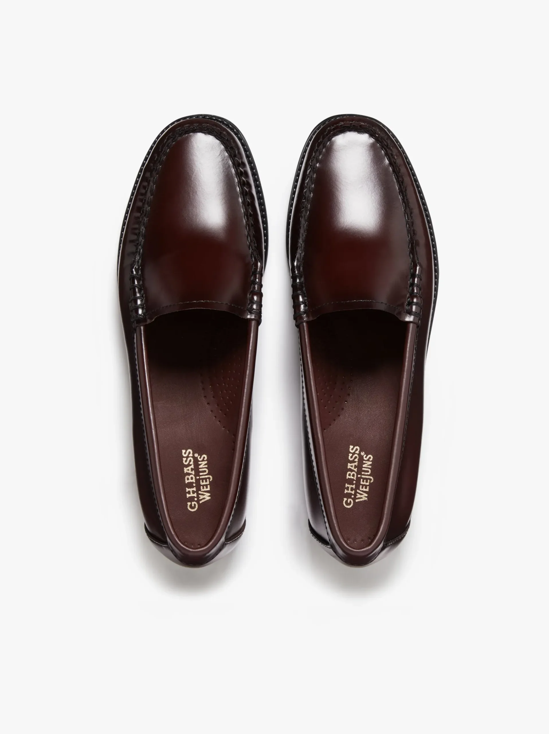 New G.H.BASS Easy Weejuns Venetian Loafers Leather Wine