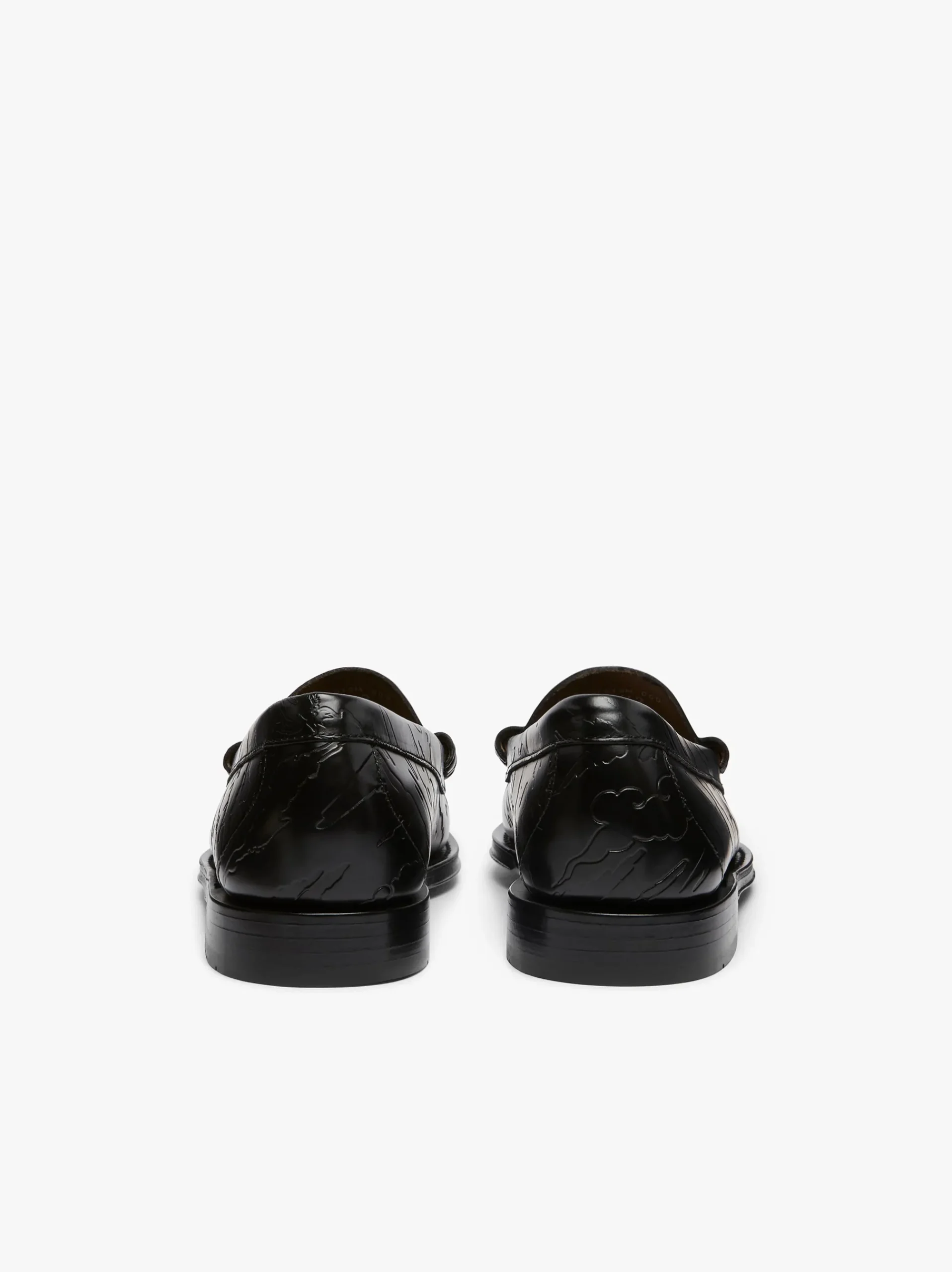 New G.H.BASS x Maharishi Larson Penny Loafers Black Embossed Leather