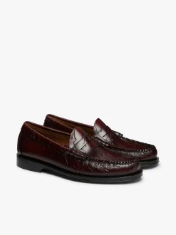 Best G.H.BASS x Maharishi Larson Penny Loafers Embossed Leather Wine